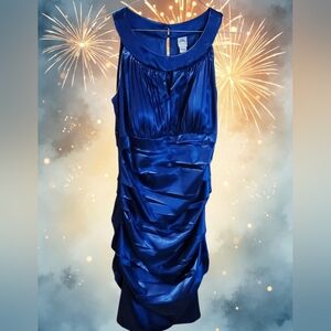 Royal Blue Fitted Cocktail Dress Size 8